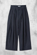 Linen Stripe Edge Pleat Trousers — gallery 839