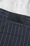 Linen Stripe Edge Pleat Trousers — gallery 842