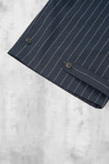 Linen Stripe Edge Pleat Trousers — gallery 843
