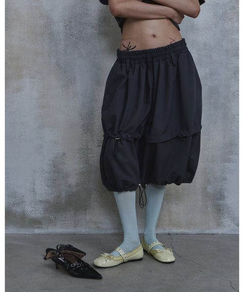 Gothic Balloon Fit Bermuda Shorts — detail 982