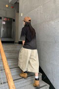 Triangle Bermuda Cotton Shorts — snap 1008