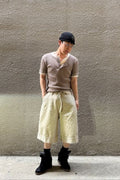 Triangle Bermuda Cotton Shorts — snap 1010
