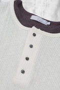 Slub Layered Henley Knit Top — gallery 1049