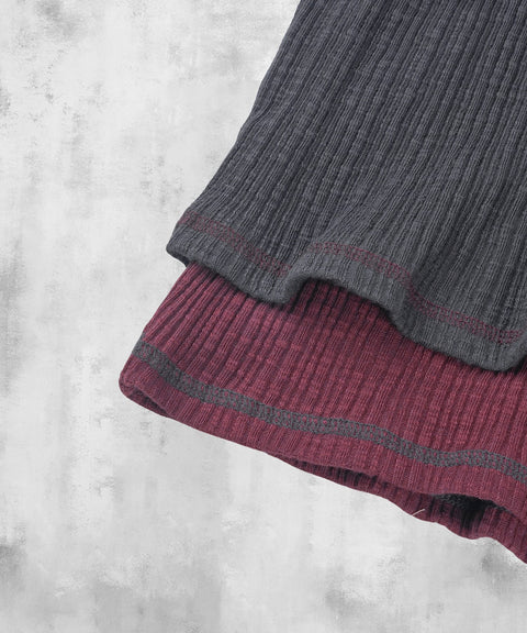 Slub Layered Henley Knit Top — gallery 1085
