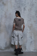 Slub Layered Henley Knit Top — gallery 1095