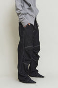 Denim Stripe Double Knee Pants — gallery 1113