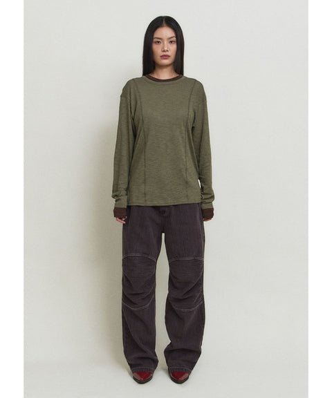 Dyed Herringbone Double Knee Pants — gallery 1163