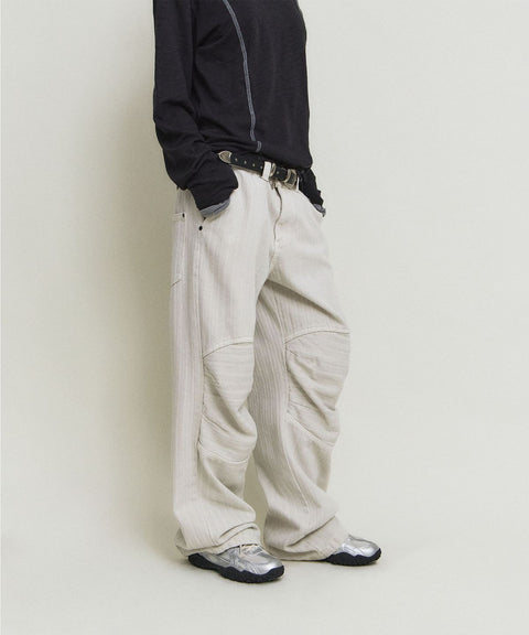 Dyed Herringbone Double Knee Pants — gallery 1173