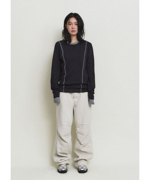 Dyed Herringbone Double Knee Pants — gallery 1178