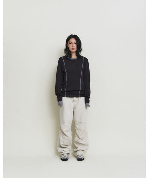 Dyed Herringbone Double Knee Pants — detail 1185