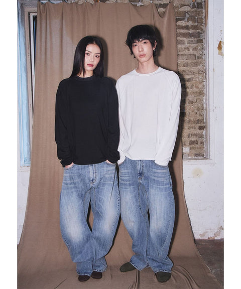 Bamboo Roll-Up Boat Neck Knit — gallery 1258