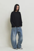 Bamboo Roll-Up Boat Neck Knit — gallery 1272
