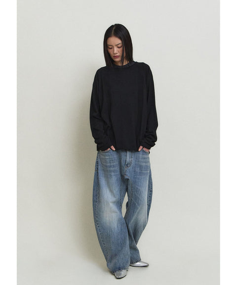 Bamboo Roll-Up Boat Neck Knit — detail 1281