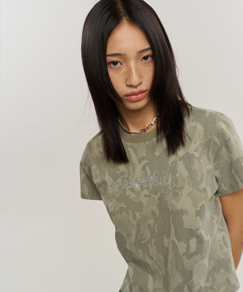 Cubic Heartfelt Cropped Short Sleeve T-Shirt