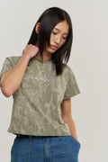 Cubic Heartfelt Cropped Short Sleeve T-Shirt