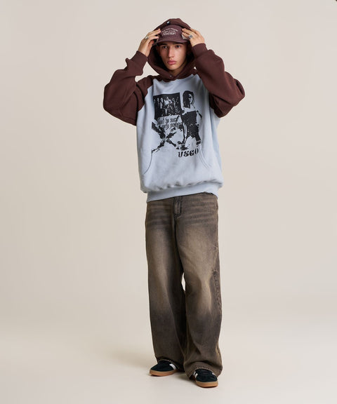 Wide Straight Washed Denim Pants