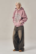 Wide Straight Washed Denim Pants