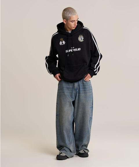 Wide Straight Washed Denim Pants