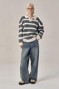 Wide Straight Washed Denim Pants