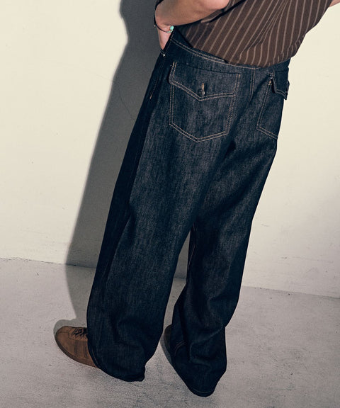 Raw Straight Denim Pants
