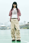 Unisex Cropped Check Short Sleeve Shirt