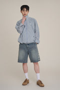 Swayver Side Print Denim Shorts
