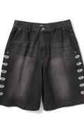 Swayver Side Print Denim Shorts