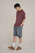 Swayver Side Print Denim Shorts