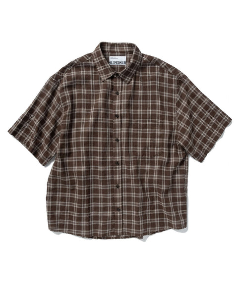 Relaxed Fit Check Short Sleeve Shirt