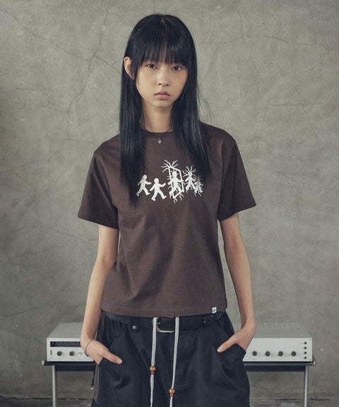 Thunderdoll Cropped Short Sleeve T-Shirt