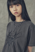 Spike Skull Cropped Short Sleeve T-Shirt