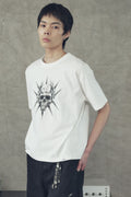 Spike Skull Cropped Short Sleeve T-Shirt