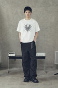 Spike Skull Cropped Short Sleeve T-Shirt