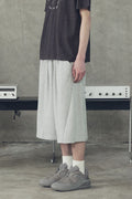 Curved Wide Bermuda Shorts