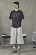 Curved Wide Bermuda Shorts