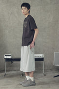 Curved Wide Bermuda Shorts