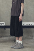 Curved Wide Bermuda Shorts