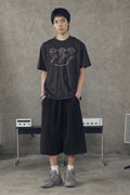 Curved Wide Bermuda Shorts
