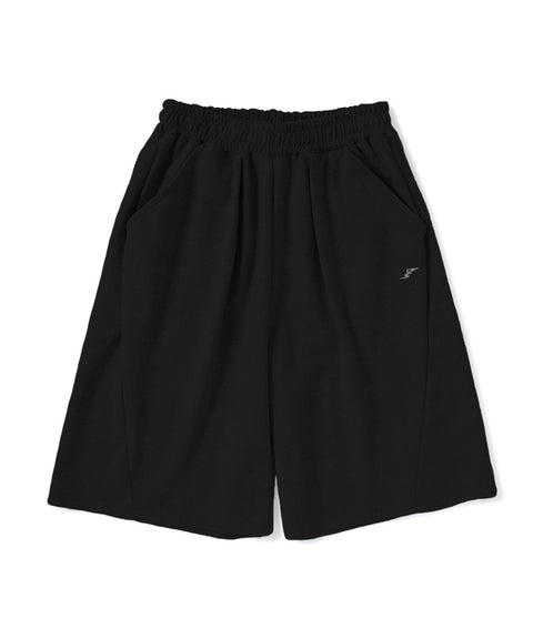 Curved Wide Bermuda Shorts