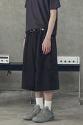 Slant Cargo Wide Bermuda Shorts