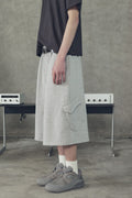 Slant Cargo Wide Bermuda Shorts