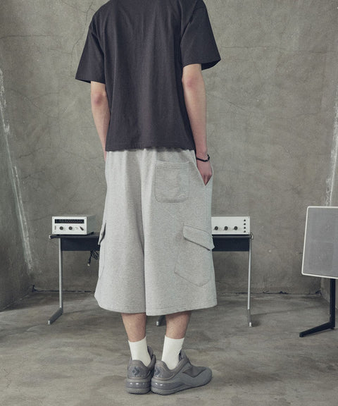 Slant Cargo Wide Bermuda Shorts