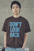 Don't Look Back Lettering Cropped Short Sleeve T-Shirt