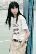 Horse Pin Cropped Short Sleeve T-Shirt