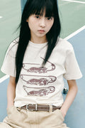 Horse Pin Cropped Short Sleeve T-Shirt