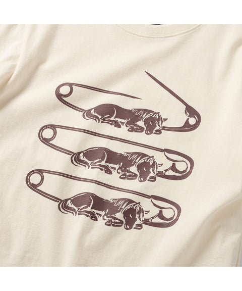 Horse Pin Cropped Short Sleeve T-Shirt