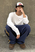Slub Contrast Layered Long Sleeve T-Shirt