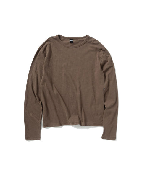 Slub Contrast Layered Long Sleeve T-Shirt