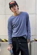Stripe Contrast Layered Long Sleeve T-Shirt